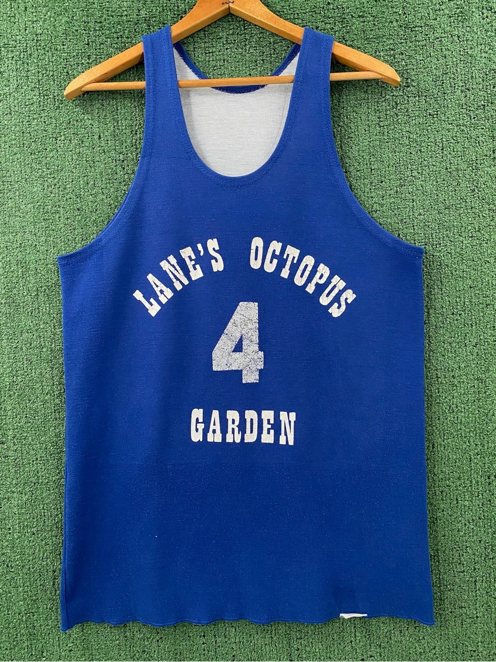 VTG 80’s Russell Athletic Gold Tag Lanes Octopus Garden Knit Tank Top Mens Small
